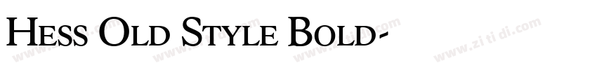 Hess Old Style Bold字体转换 Hess Old Style Bold字体转换